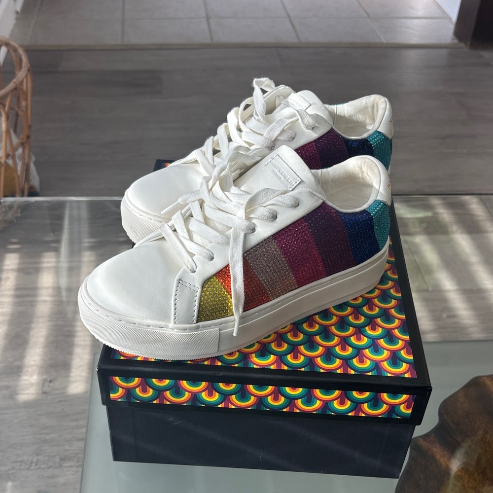Kurt Geiger White Sneakers with Multicolor Details